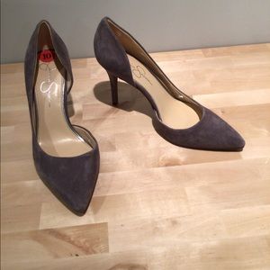 Gray Suede Jessica Simpson Pumps